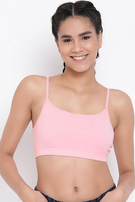 Buy Brag Teens Double Layered Wirefree Bra - Pink at Rs.299 online