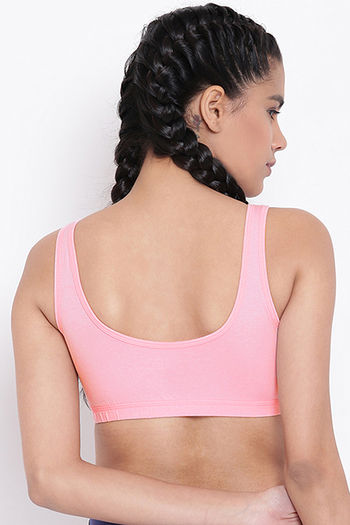 Buy Brag Teens Double Layered Wirefree Bra - Pink at Rs.299 online