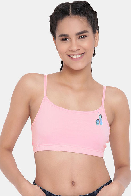 Buy Brag Teens Double Layered Wirefree Bra - Pink at Rs.349 online