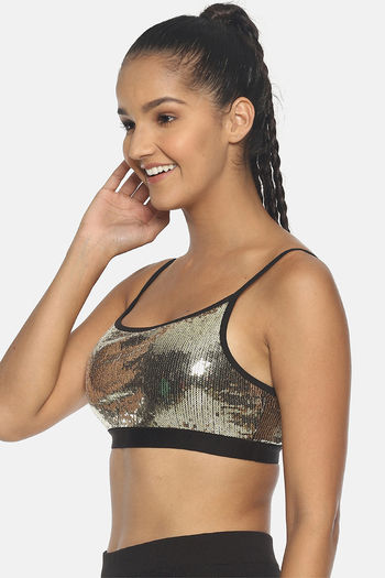 gold bralette crop top