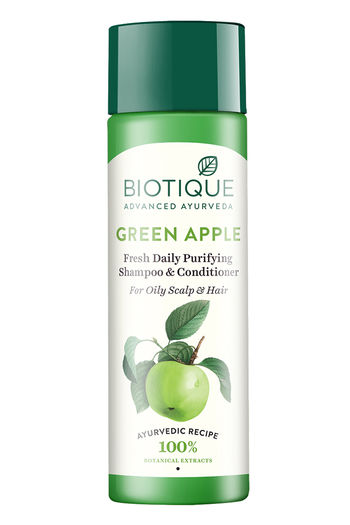 Buy Biotique Green Apple Fresh Daily Purifying Shampoo & Conditioner 190 ml