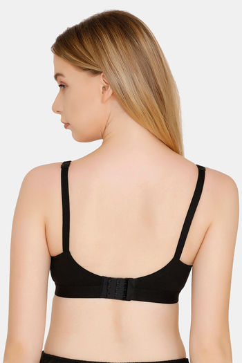 Bwitch Non Padded Wirefree Cotton Lined Super Support Bra - Black