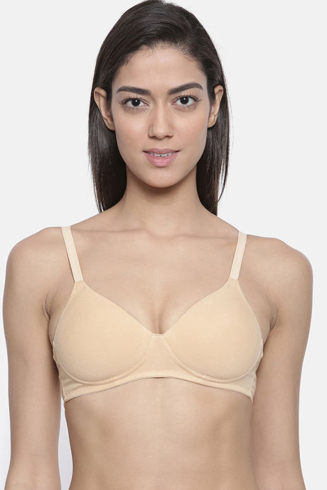 Buy BITZ Fuller Cup Padded Non Wired Full Coverage T-Shirt Bra - Sheep Skin  at Rs.699 online