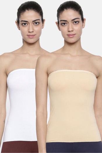 Buy BITZ Hugged Fit Cotton Camisole (Pack of 2) - White Sheep Skin
