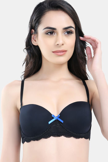 Buy Candour London Padded Wired Medium Coverage Strapless Bra-Teal Green  for Women Online in India