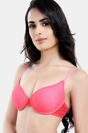 Buy Candour London Padded Wired Full Coverage Push Up Bra - Sheer