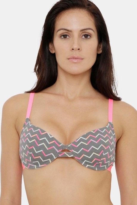 Buy Candour London Padded Non Wired Medium Coverage T-Shirt Bra - Plum  Flower Print at Rs.799 online