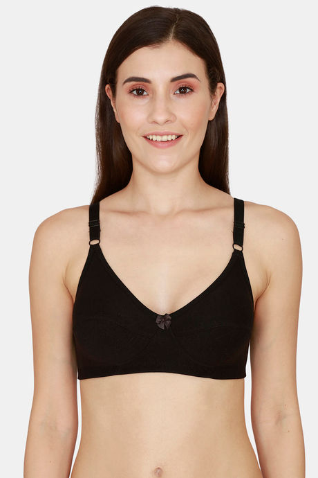 College Girl Double Layered Non-Wired 3/4th Coverage Sag Lift Bra - Black