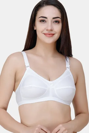 Buy College Girl Double Layered Non Wired Full Coverage Minimiser Bra -  White at Rs.649 online