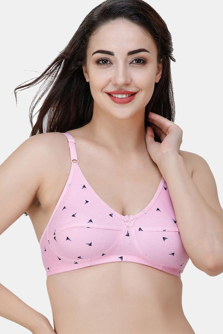 Buy College Girl Double Layered Non Wired Full Coverage Minimiser Bra -  Pink at Rs.499 online