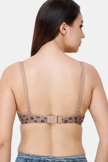 Buy College Girl Double Layered Non Wired Full Coverage T-Shirt Bra - Brown  at Rs.499 online