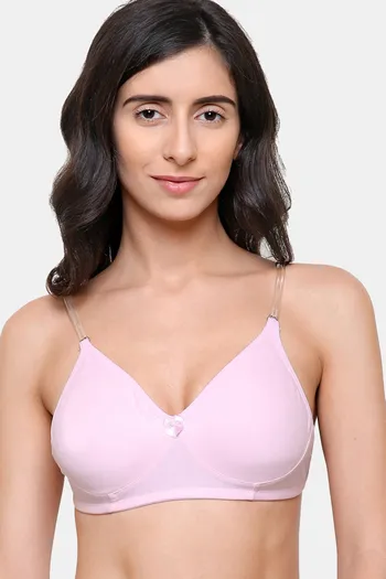 Buy College Girl Padded Non Wired Full Coverage T-Shirt Bra - Pink