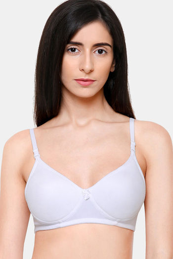 Buy College Girl Padded Non Wired Full Coverage T-Shirt Bra - White