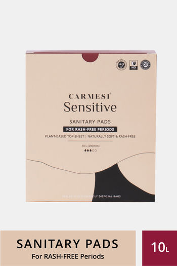 Buy Carmesi Sensitive - Sanitary Pads For Rash-Free Periods (10 Large ...