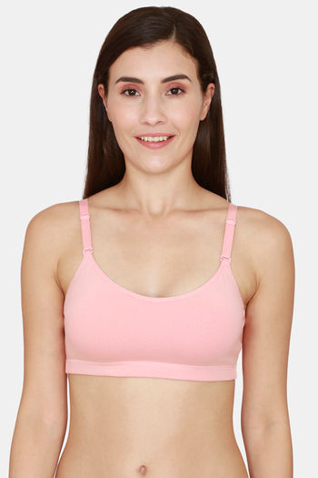 Buy Coucou Essentials Double Layered Non Wired Meidum+ Coverage Slip On Bra - Quartz Pink