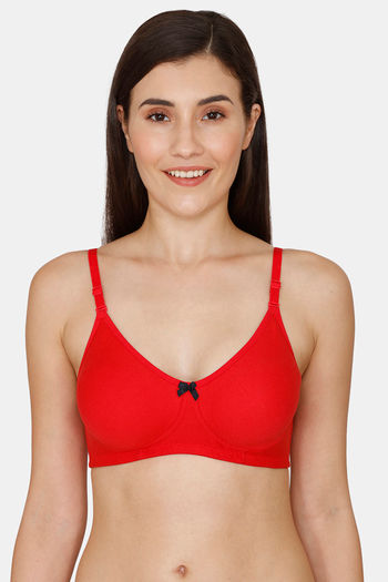 Buy Coucou Essentials Double Layered Non Wired Medium Coverage T-Shirt Bra - Barbados Cherry
