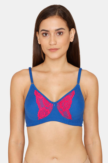 Buy Coucou Essentials Double Layered Non Wired Medium Coverage T-Shirt Bra - Royal Blue