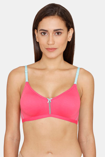 Buy Coucou Essentials Double Layered Non Wired Medium Coverage T-Shirt Bra  - Magenta at Rs.225 online