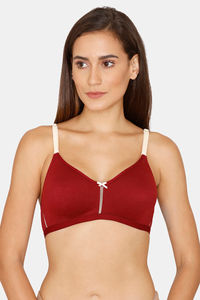 Buy Coucou Essentials Double Layered Non Wired Meidum Coverage T-Shirt Bra - Maroon