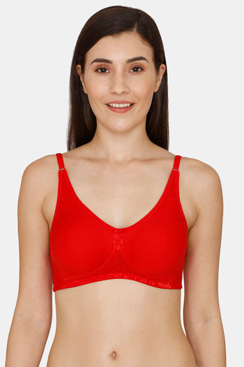 Buy Coucou Essentials Double Layered Non Wired Meidum Coverage T-Shirt Bra - Barbados Cherry