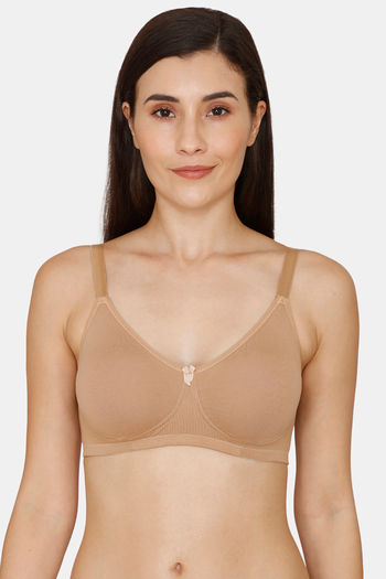 Buy Rosaline Everyday Double Layered Non Wired 3/4th Coverage T-Shirt Bra -  Horizon Blue at Rs.280 online