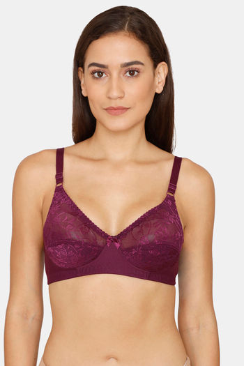 Buy Coucou Double Layered Non Wired 3/4th Coverage T-Shirt Bra - Winery