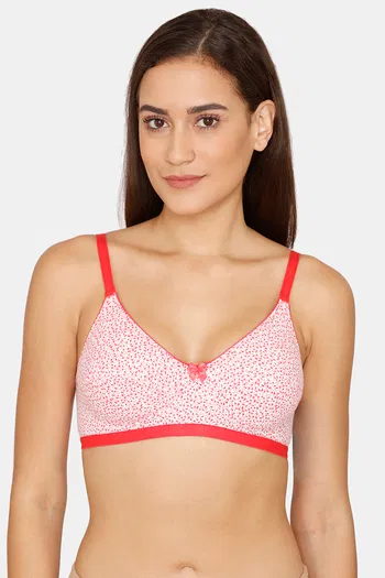 Buy Coucou Essentials Double Layered Non Wired 3/4th Coverage T-Shirt Bra - Calypso Coral
