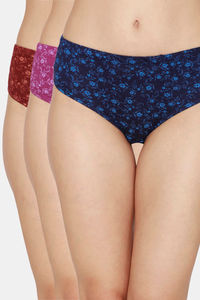Buy Coucou Mid Rise Full Coverage Hipster Panty (Pack of 3) - Assorted