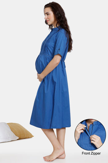 front open maternity dress