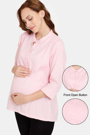 Buy Coucou Maternity Woven Loungewear Top - Lilac Rose