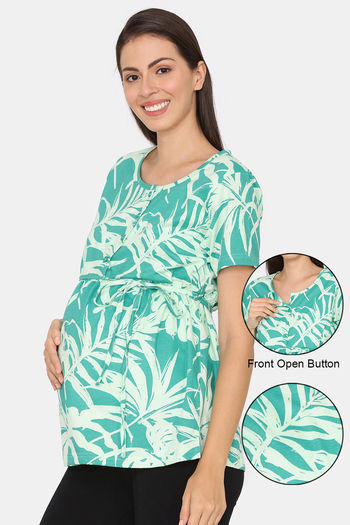 Top De Grossesse NEW ADDITIONS Vert Bleu Tricoté - Taille M - Occasion Très Bon état