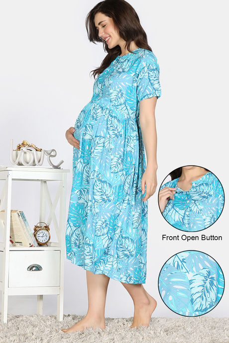 princess polly baby blue dress Bloom Me Blue Maternity and Nursing Dress- The Mom Store