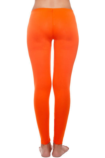 JUMP USA Men Orange Rapid Dry-Fit Antimicrobial Running Tights