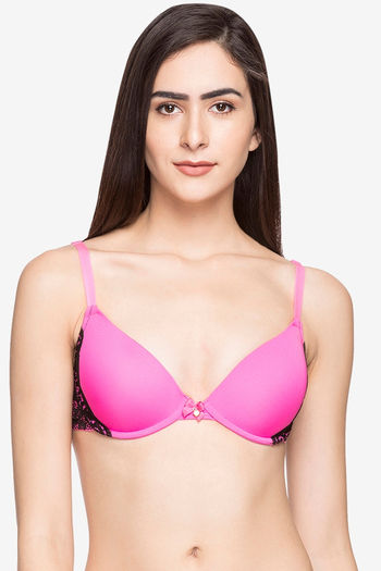 Buy Candyskin Padded Wired Full Coverage Push-Up Bra - Pink at Rs