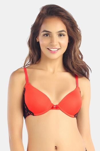 Buy Candyskin Push Up Wired Full Coverage Bra - Red at Rs.640