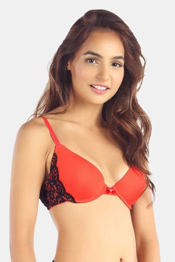 Buy PrettySecrets Red Medium Coverage Push Up Bra - Bra for Women