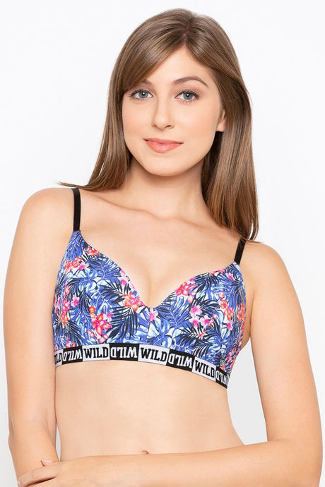 Buy Candyskin Padded Non-Wired Bra (Blue) online