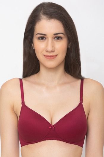 Buy Candyskin Padded Non Wired Full Coverage Super Support Bra - Maroon
