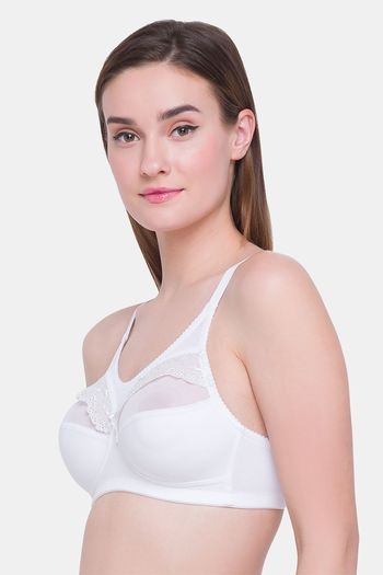 Buy Candyskin Non Padded Non-Wired Solid Cotton Maternity Bra - White online