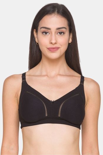 Buy Women's Solid Non-Wired Non-Padded Bra with Adjustable Straps Online