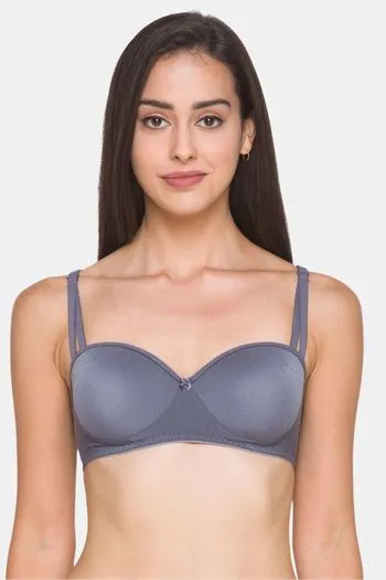 Buy Candyskin Padded Non Wired Full Coverage T-Shirt Bra - Grey