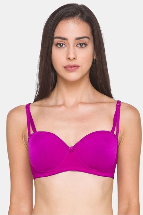 Buy Zivame Beautiful Basics Double Layered Non Wired 3/4th Coverage  Backless Bra - Deep Lake at Rs.454 online