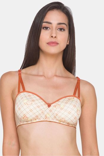 Buy Padded Non-Wired Full Coverage T-Shirt Bra in Skin Colour