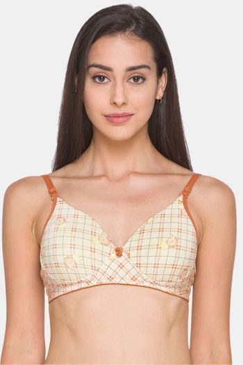Buy Candyskin Padded Non Wired Full Coverage T-Shirt Bra - Mustard