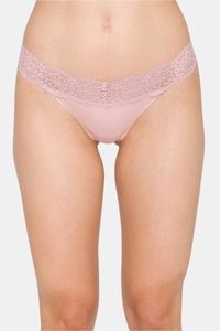 Buy Candyskin Medium Rise Full Coverage Thong Panty - Light Pink