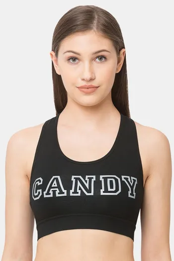 Buy Candyskin High Impact Padded Slip On Sports Bra - Black at Rs