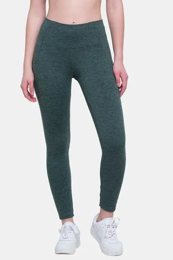 Buy Candyskin High Rise Relaxed Fit Leggings - Dark Green at Rs.1039 online
