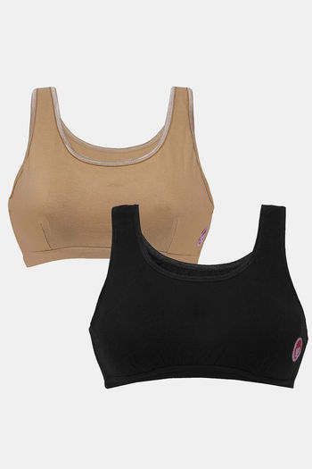 D'chica Cotton Girls Training Bras with Double Front Layering for Teens,  Blue/Black/White/Purple/Yellow, 14-16 years : Buy Online at Best Price in  KSA - Souq is now : Fashion