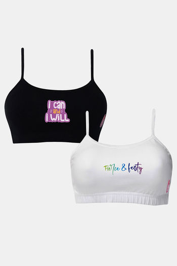 Buy Zivame Girls Double Layered Non Wired Full Coverage Bralette - Love  White at Rs.247 online