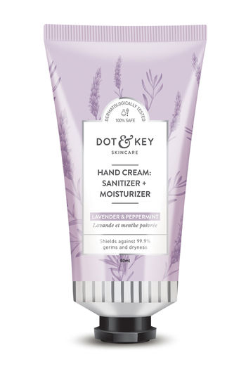 Buy Dot & Key Hand Cream : Sanitizer + Moisturizer (Lavender & Peppermint), Alcohol Free Hand Sanitizer Cream (60 g)